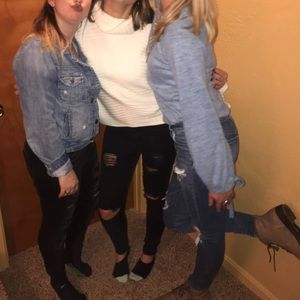 Pac Sun black distressed jeggings